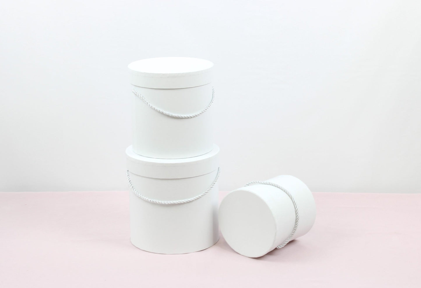 Simple Solid Color Round Hat Flower Box with Lid - Elegant Supply