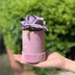 Single Flower Velvet Mini Round Box - Elegant Supply