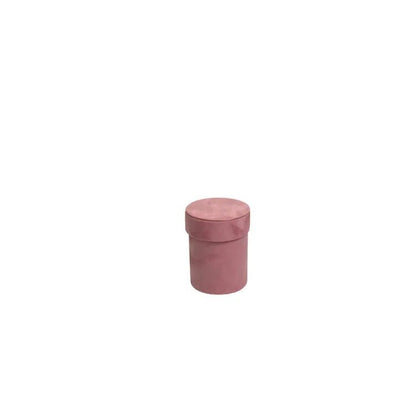 Single Flower Velvet Mini Round Box - Elegant Supply