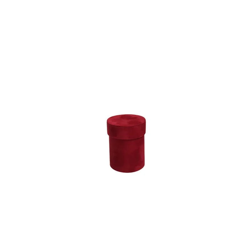 Single Flower Velvet Mini Round Box - Elegant Supply