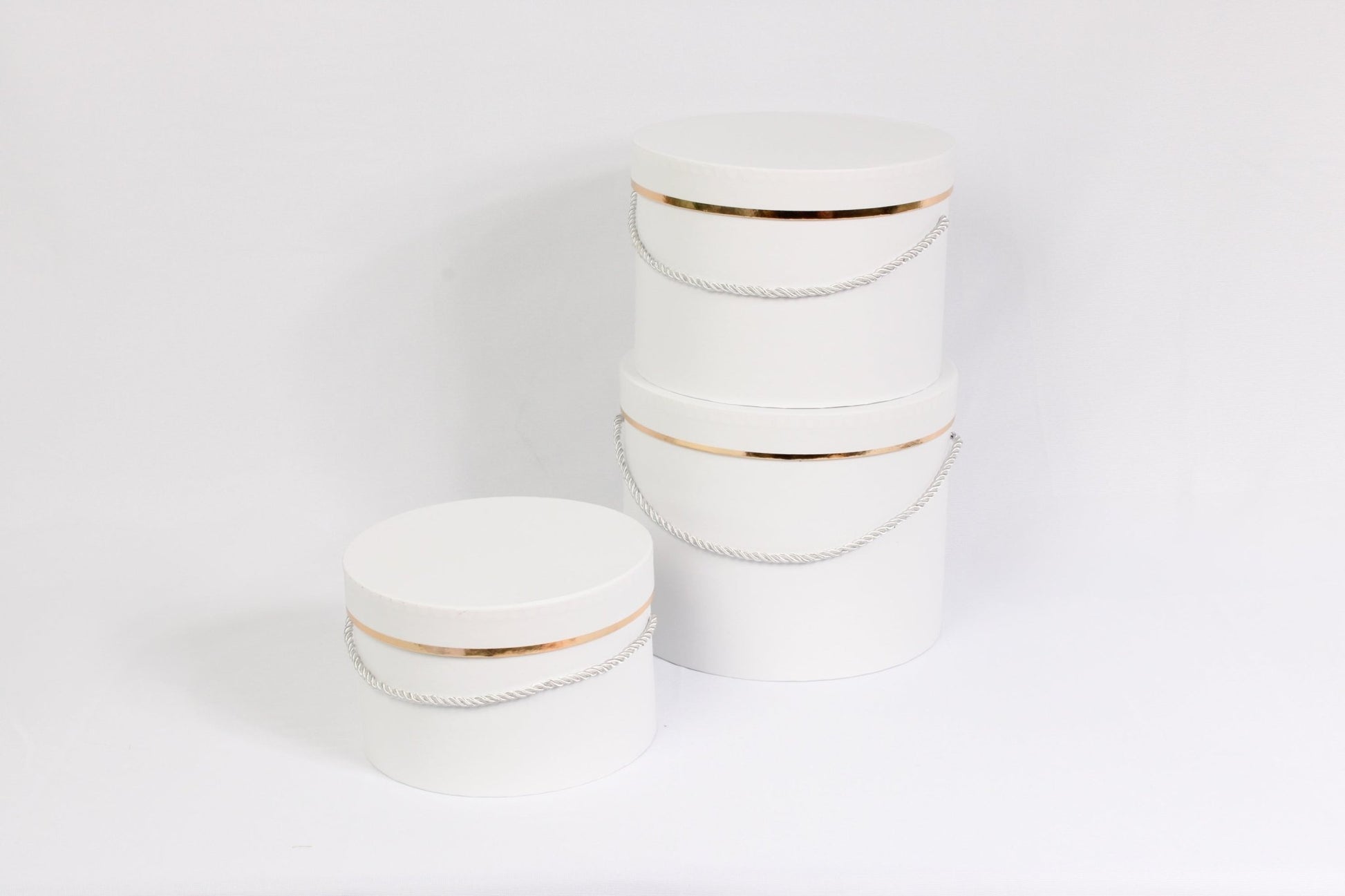 Single Gold Rim Cylinder Flower Gift Box - Elegant Supply