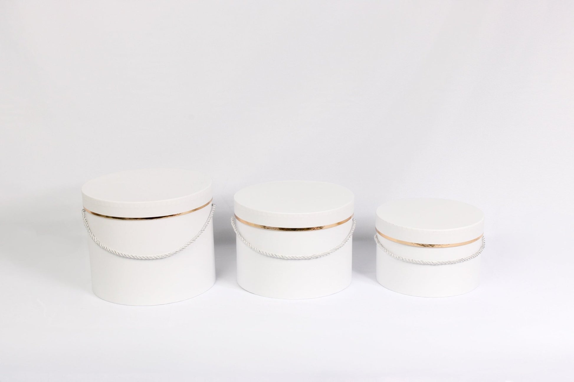 Single Gold Rim Cylinder Flower Gift Box - Elegant Supply