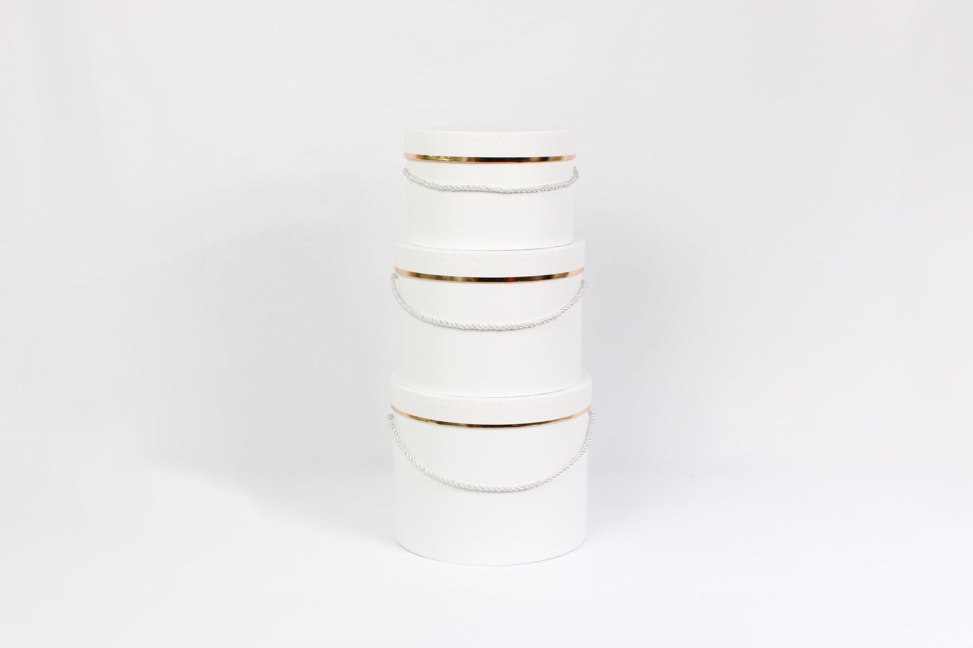 Single Gold Rim Cylinder Flower Gift Box - Elegant Supply