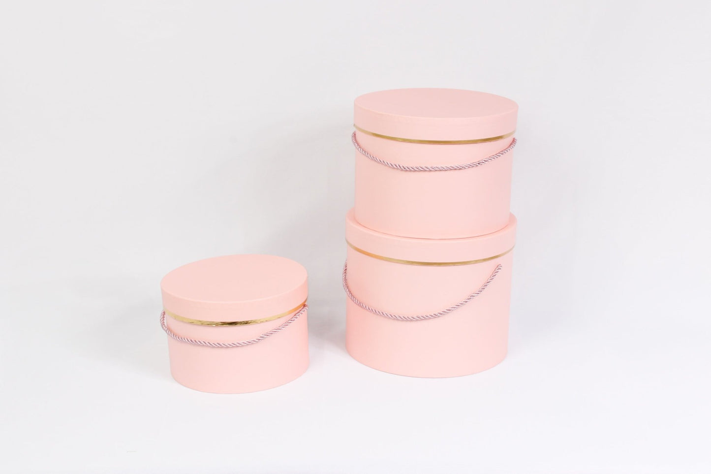 Single Gold Rim Cylinder Flower Gift Box - Elegant Supply