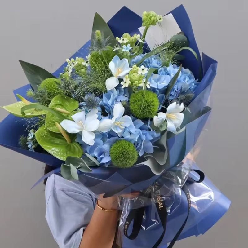 Solid Color Korean Inspired Flower Wrapping Paper (20pcs/bag) - Elegant Supply