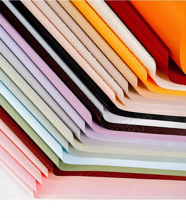 Solid Color Korean Inspired Flower Wrapping Paper (20pcs/bag) - Elegant Supply