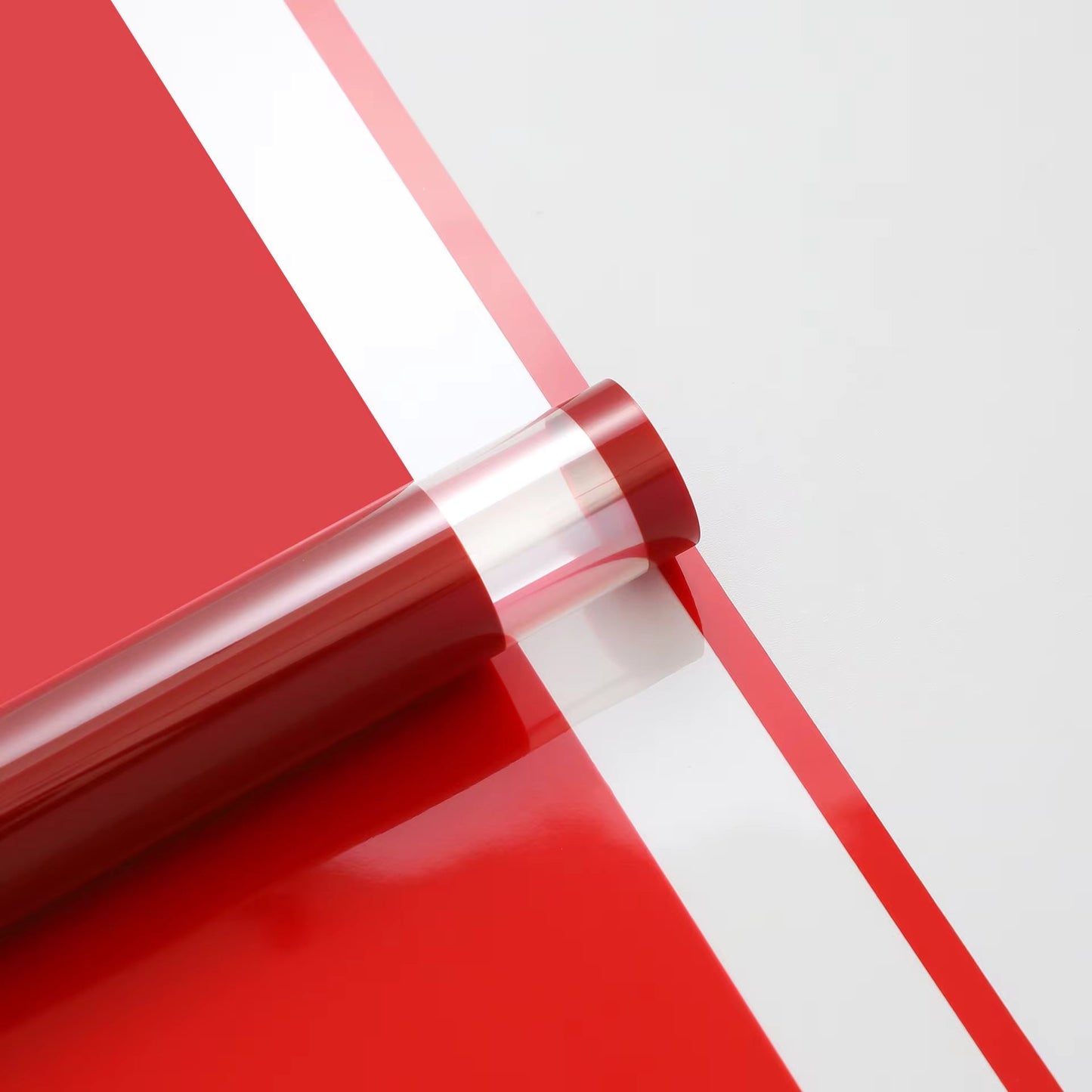 Solid Color & Transparent Border Flower Wrapping Paper (20pcs/bag) - Elegant Supply