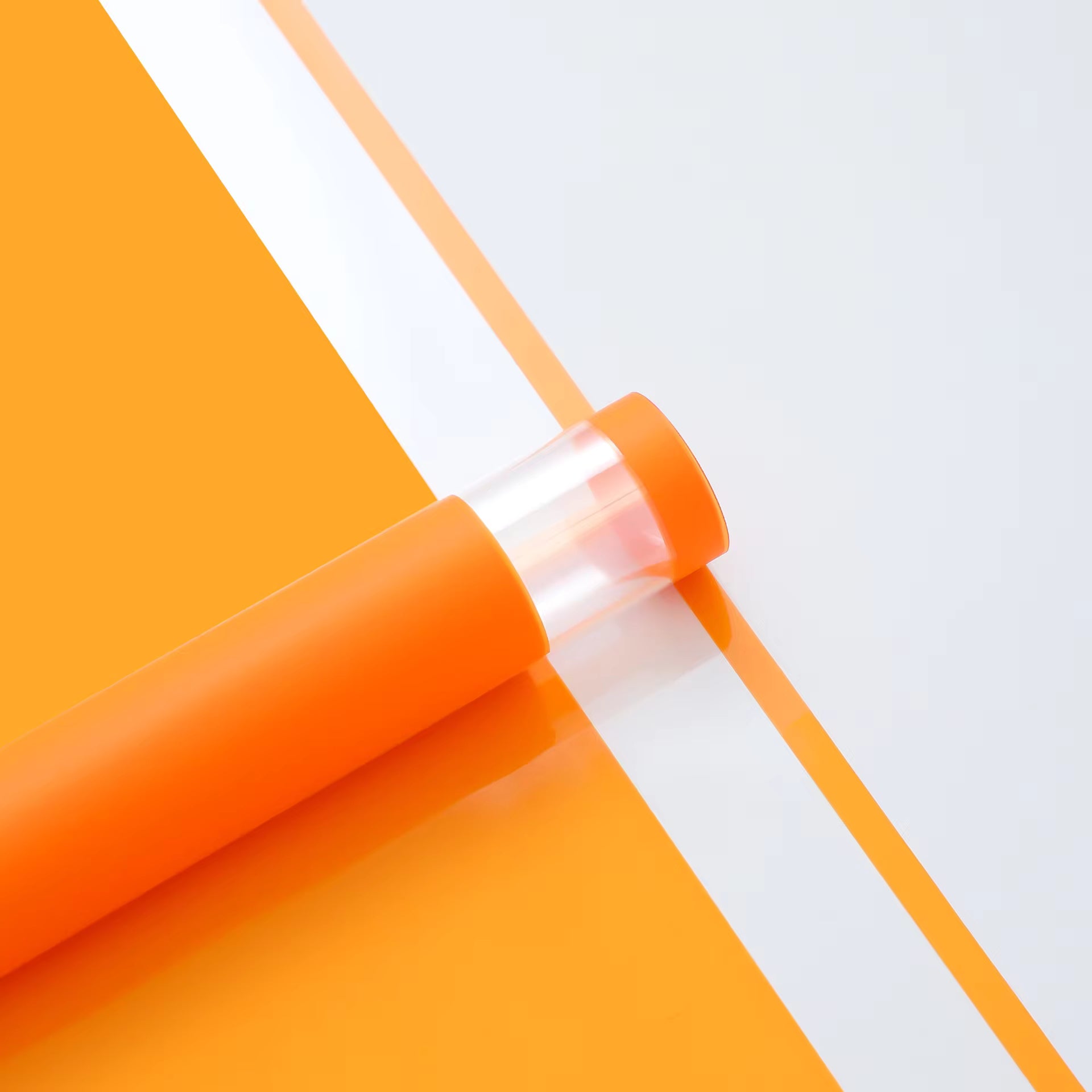 Solid Color & Transparent Border Flower Wrapping Paper (20pcs/bag) - Elegant Supply