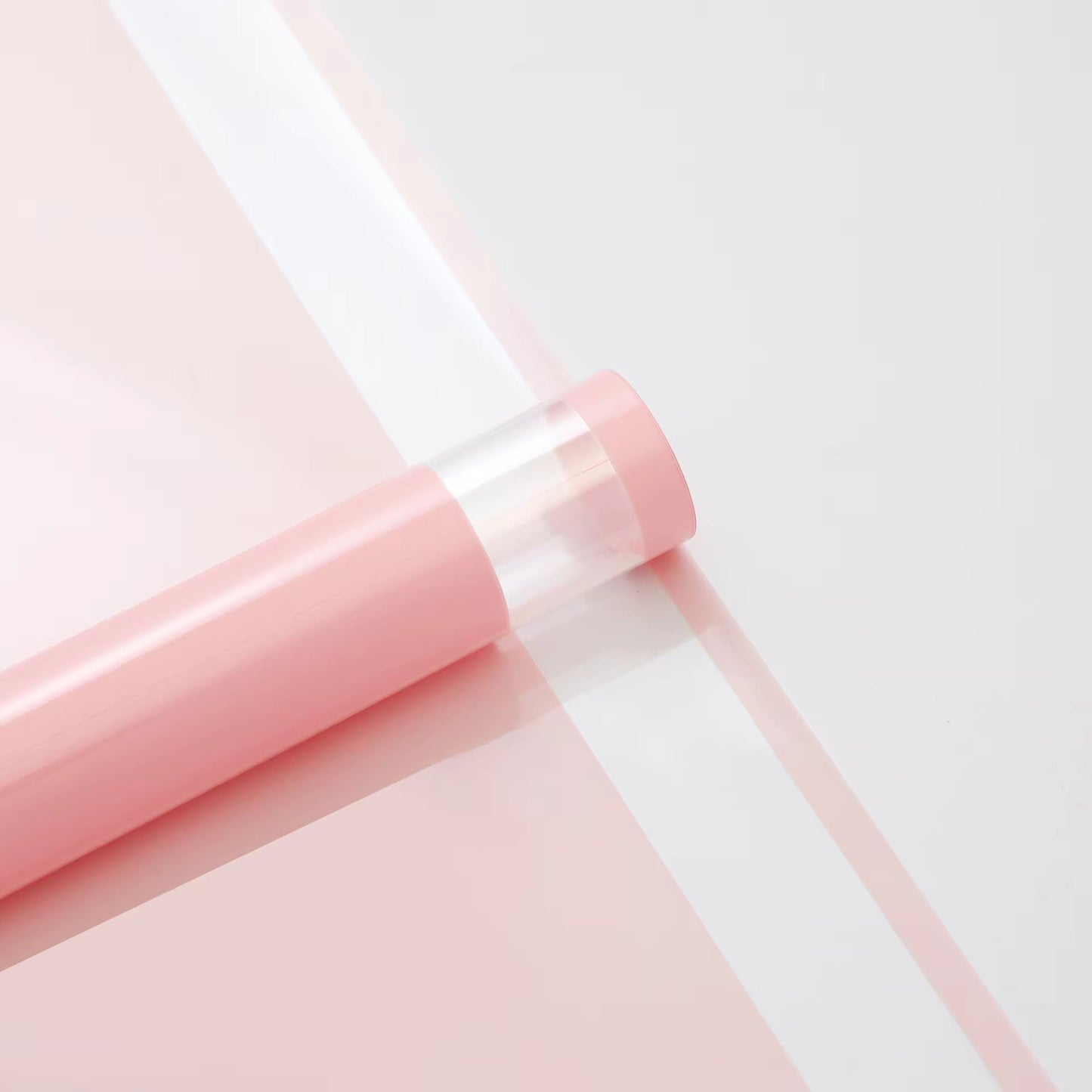 Solid Color & Transparent Border Flower Wrapping Paper (20pcs/bag) - Elegant Supply