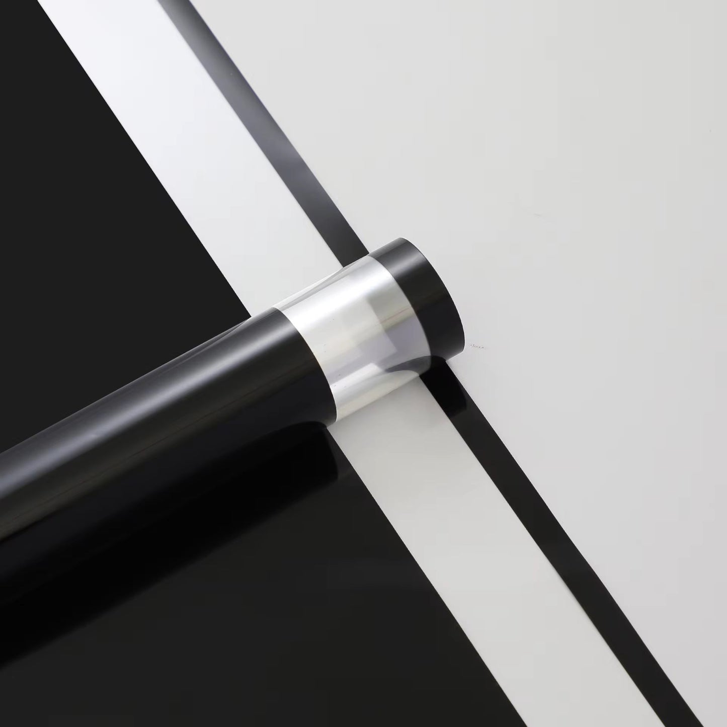 Solid Color & Transparent Border Flower Wrapping Paper (20pcs/bag) - Elegant Supply