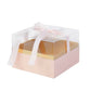 Square Acrylic GIft Flower Box with Ribbon - Elegant Supply
