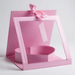 Square Clear Window Heart - Shaped Insert Flower Gift Box with Ribbon - Elegant Supply