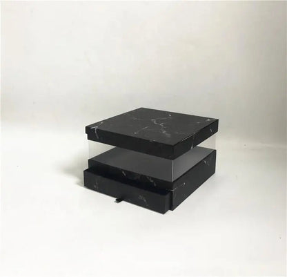Square PVC Flower Gift Box with Clamshell Lid and Drawer - Elegant Supply