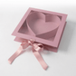 Square Window Heart Insert Flower Gift Box with Ribbon - Elegant Supply