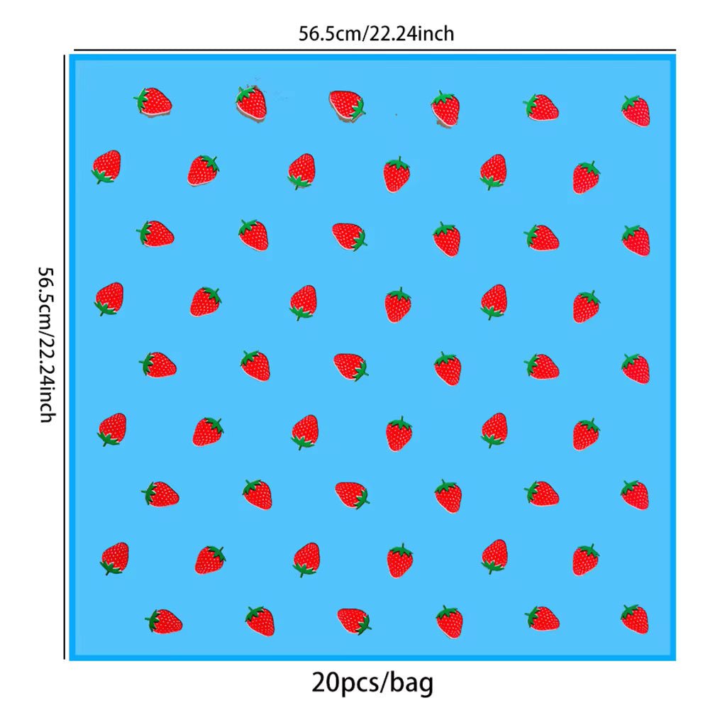 Strawberry Flower Wrapping Paper (20pcs/bag) - Elegant Supply