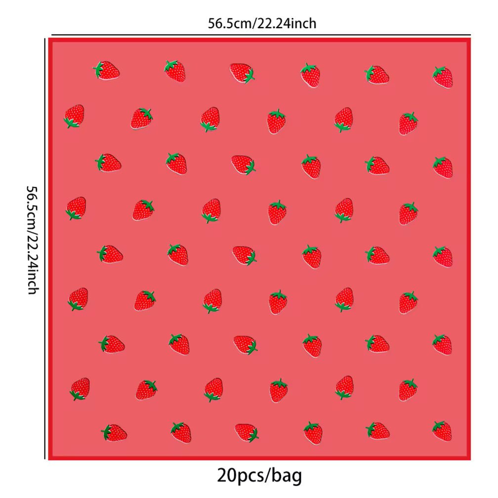 Strawberry Flower Wrapping Paper (20pcs/bag) - Elegant Supply
