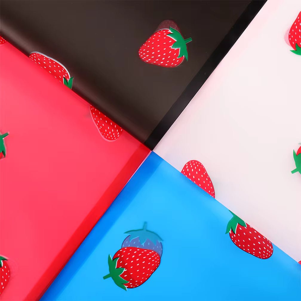 Strawberry Flower Wrapping Paper (20pcs/bag) - Elegant Supply
