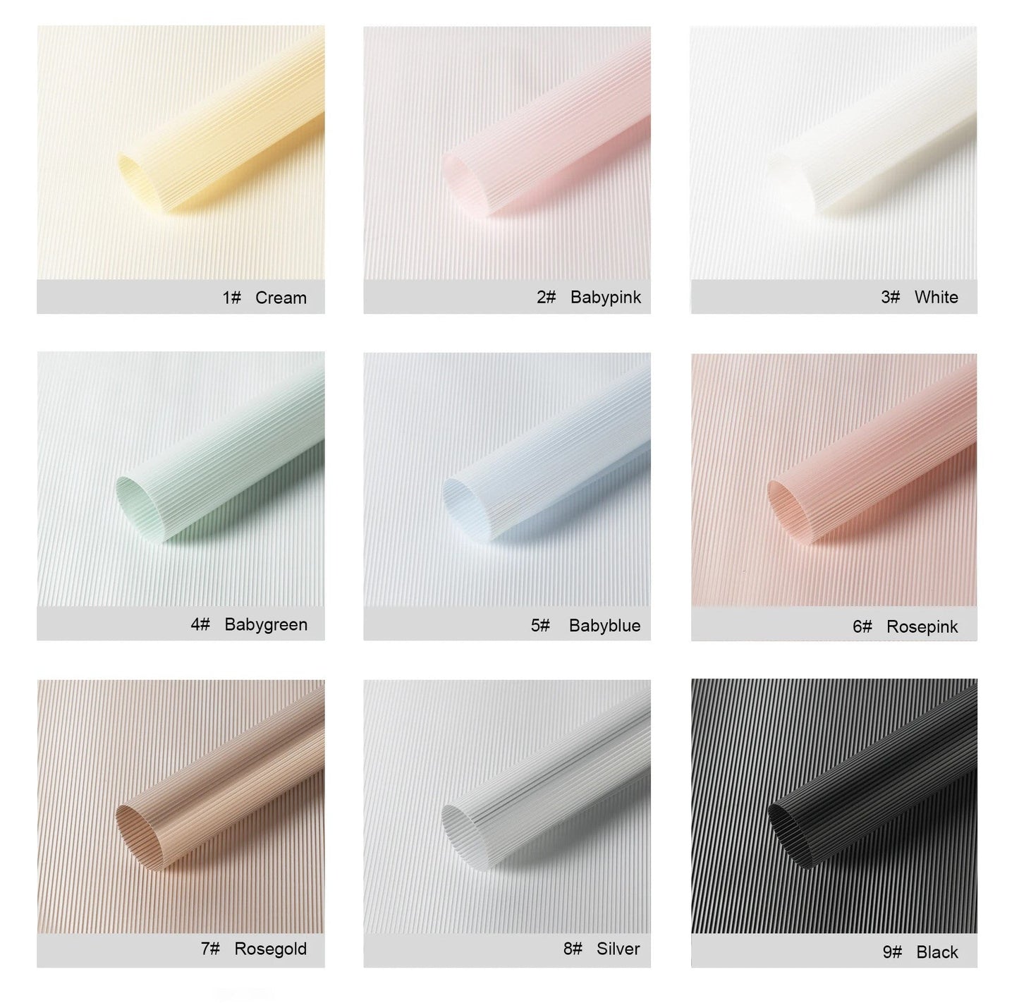 Stripe Lines Flower Wrapping Paper (20pcs/bag) - Elegant Supply