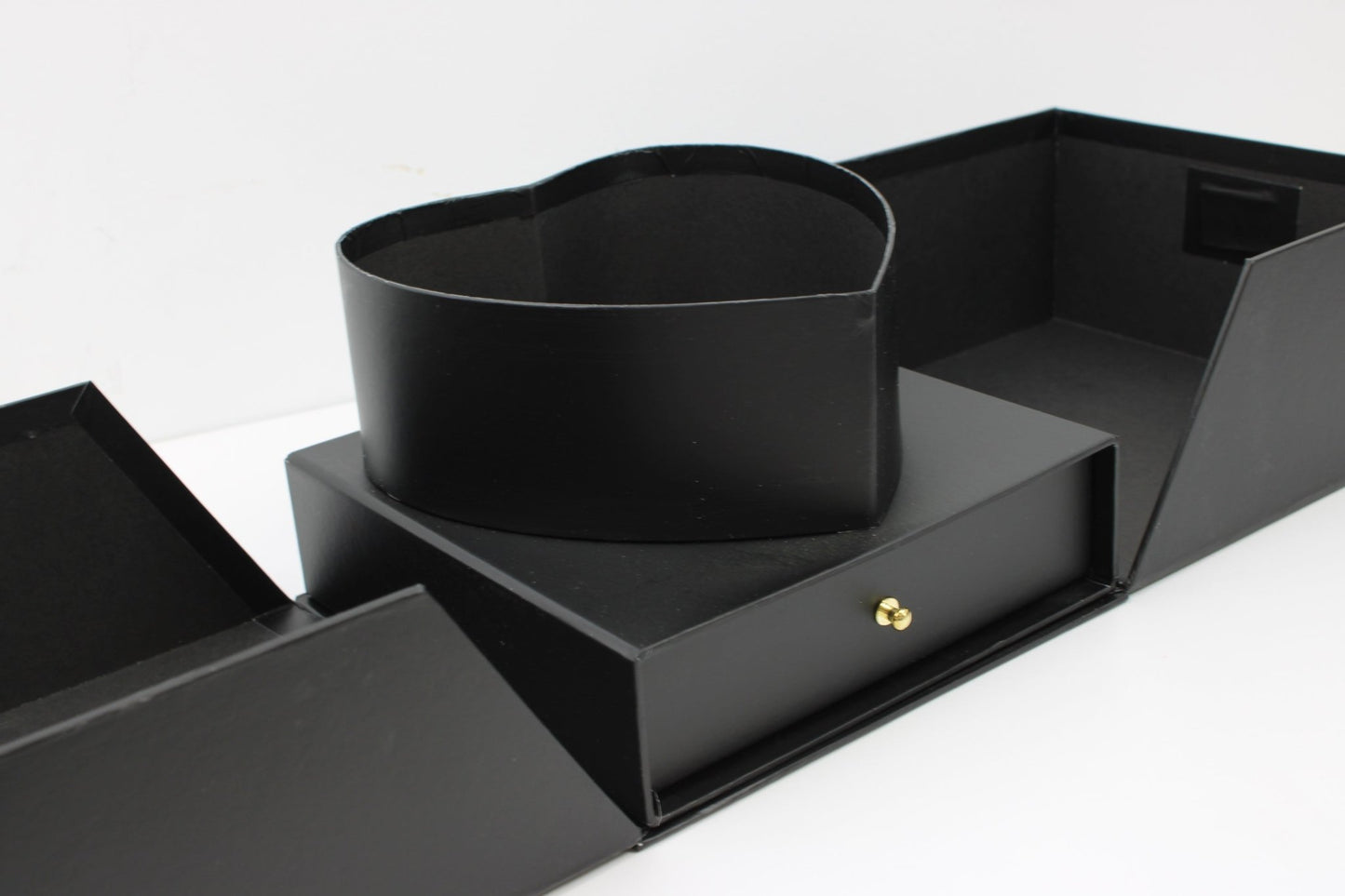 Surprise Cube Flower Box with Heart Insert, Drawer and Ribbon - Elegant Supply