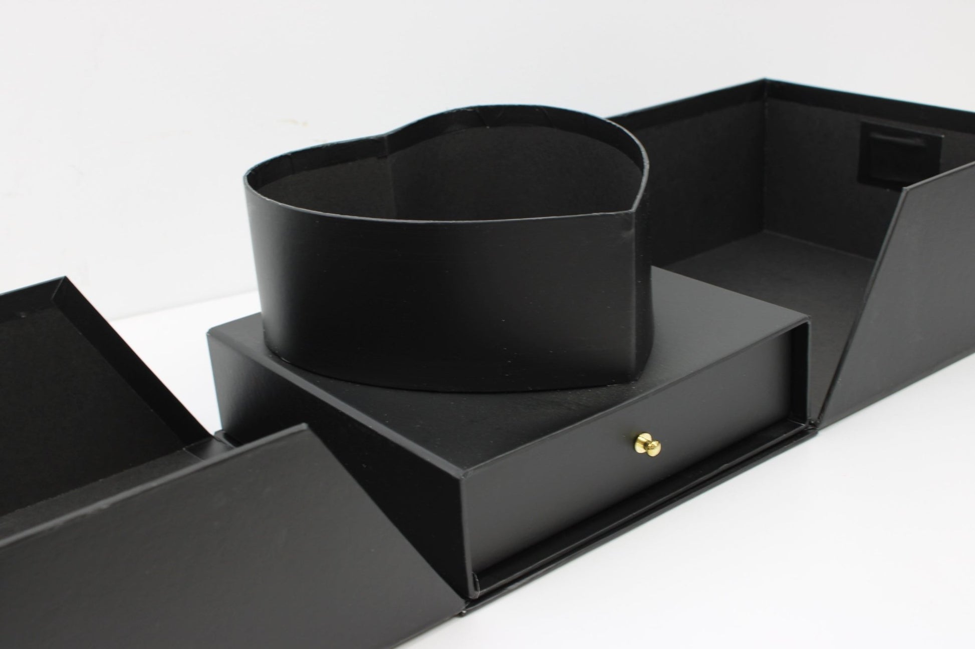 Surprise Cube Flower Box with Heart Insert, Drawer and Ribbon - Elegant Supply