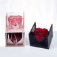 Tilted Heart in a Clear Cube Flower Gift Box - Elegant Supply