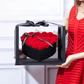 Tilted Heart in a Clear Cube Flower Gift Box - Elegant Supply