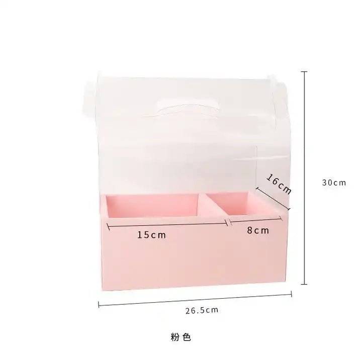 Transparent Flower Gift Box with Handle - Elegant Supply