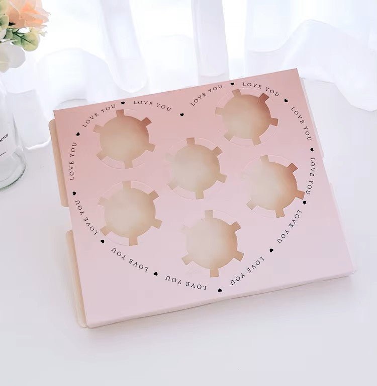 Transparent Pink Heart Shaped Cupcake Box (5pcs/set) - Elegant Supply