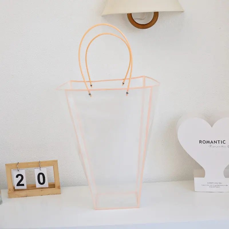 Transparent Trapezoid PVC Waterproof Flower Bag - Elegant Supply