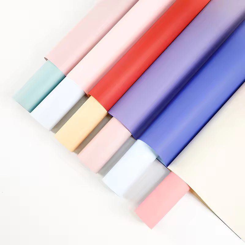 Two Sides Gradient Flower Wrapping Paper (20pcs/bag) - Elegant Supply