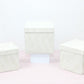 Velvet Cube Square Flower Hat Box with Lid - Elegant Supply