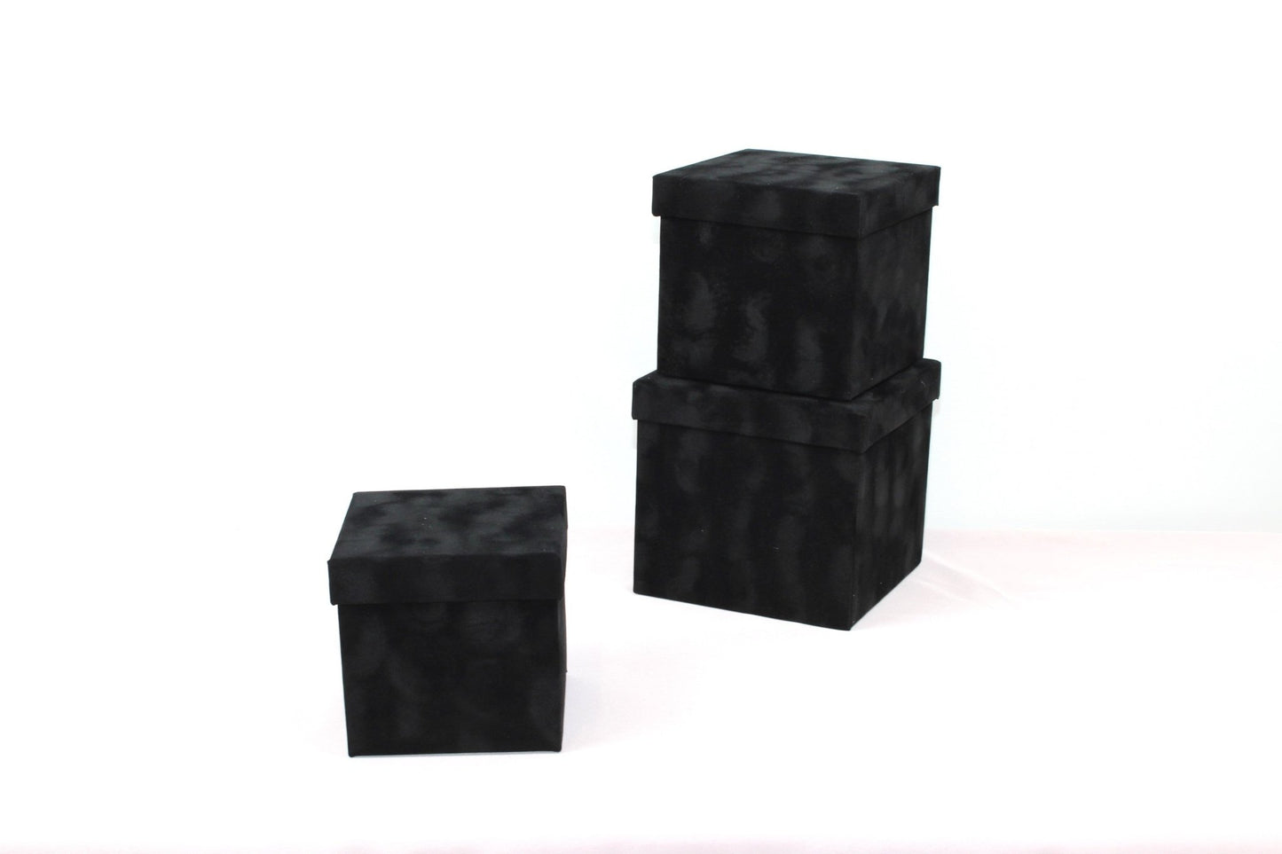 Velvet Cube Square Flower Hat Box with Lid - Elegant Supply