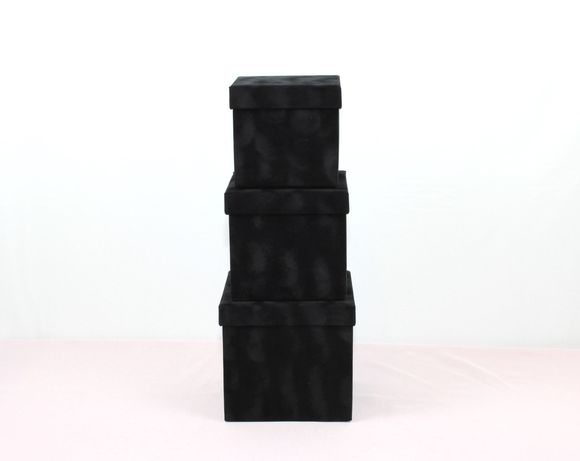 Velvet Cube Square Flower Hat Box with Lid - Elegant Supply