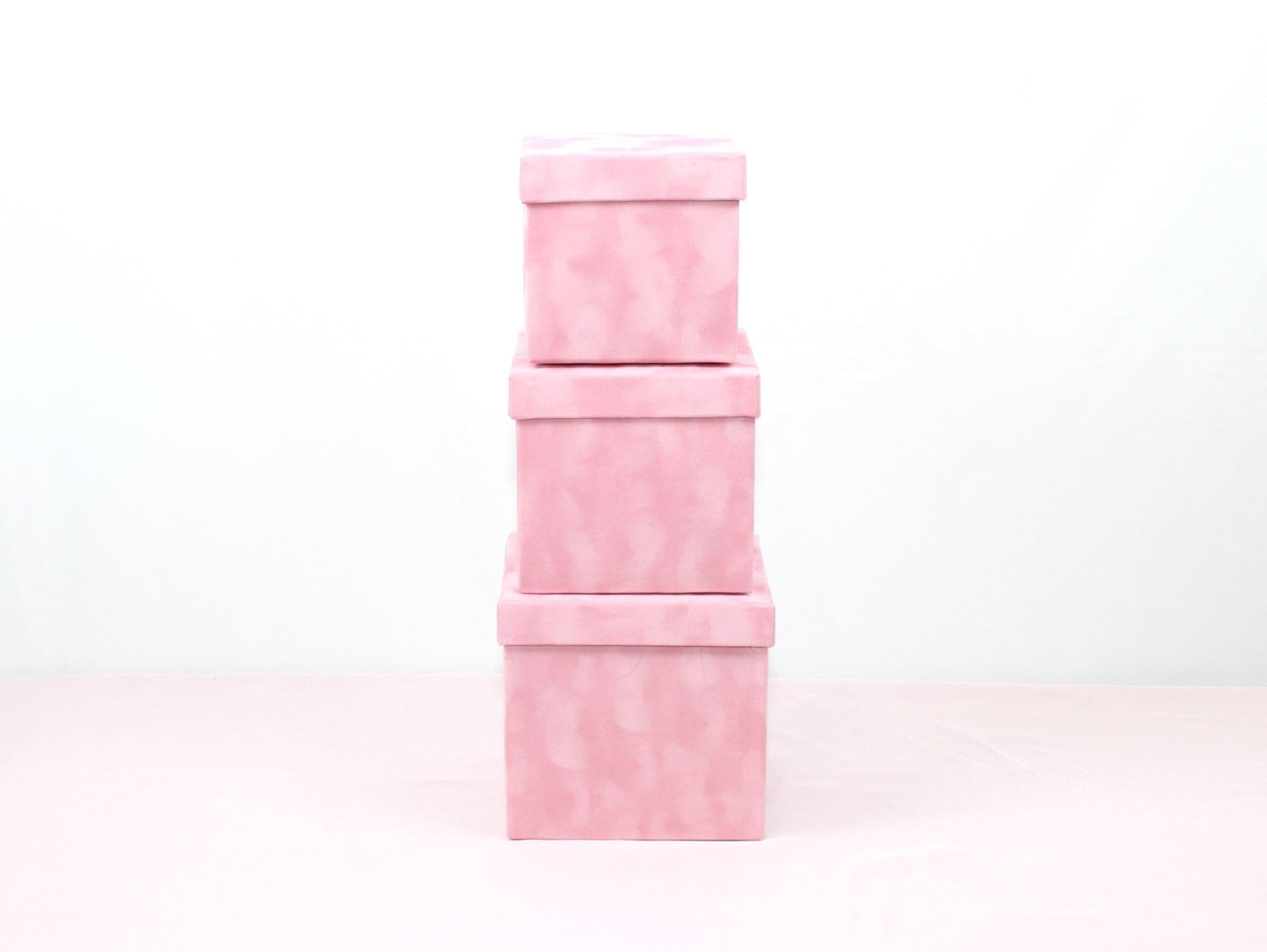 Velvet Cube Square Flower Hat Box with Lid - Elegant Supply