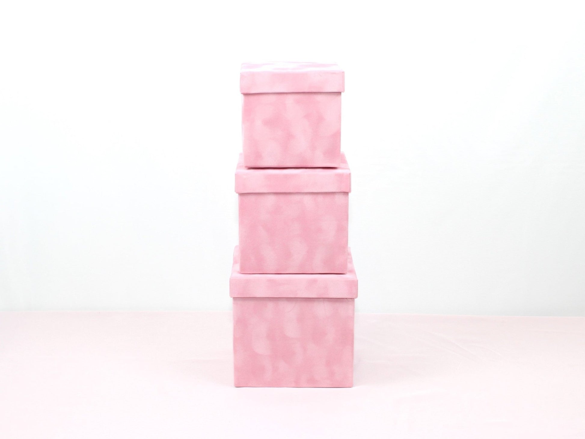 Velvet Cube Square Flower Hat Box with Lid - Elegant Supply