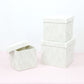 Velvet Cube Square Flower Hat Box with Lid - Elegant Supply