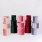 Velvet Round Flower Hat Box with Lid - Elegant Supply