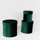Velvet Round Flower Hat Box with Lid - Elegant Supply