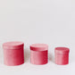 Velvet Round Flower Hat Box with Lid - Elegant Supply