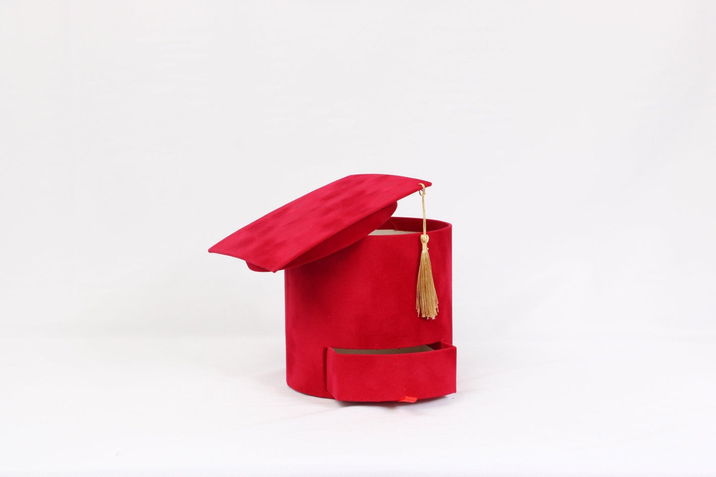 Velvet Round Graduation Flower Gift Box with Drawer - Elegant Supply