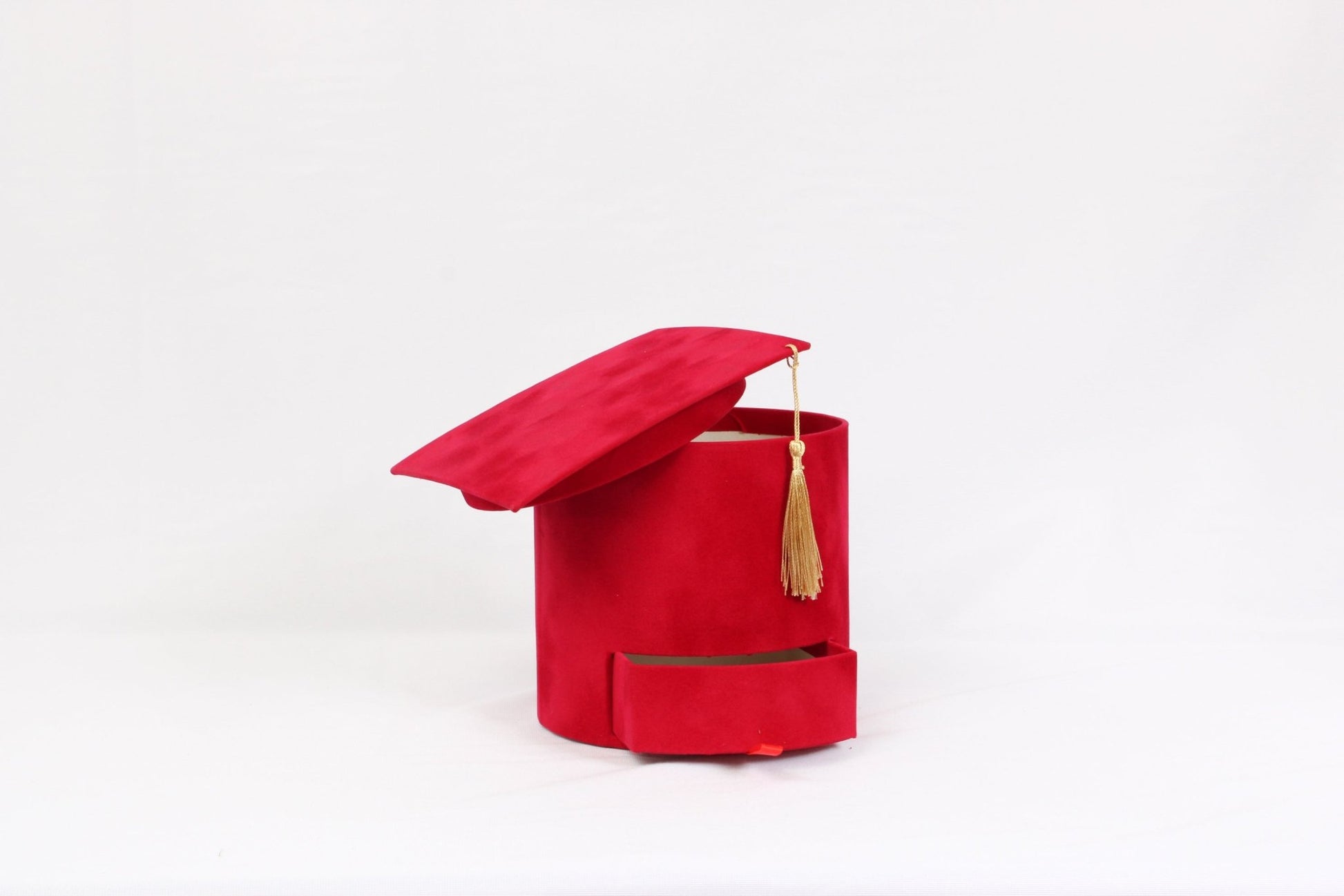 Velvet Round Graduation Flower Gift Box with Drawer - Elegant Supply