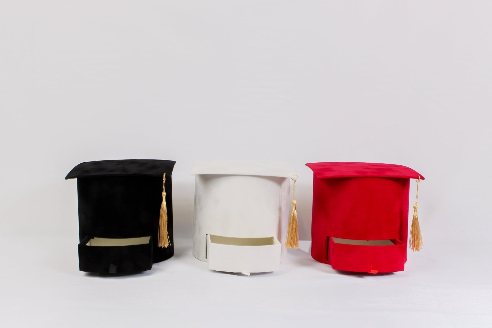 Velvet Round Graduation Flower Gift Box with Drawer - Elegant Supply