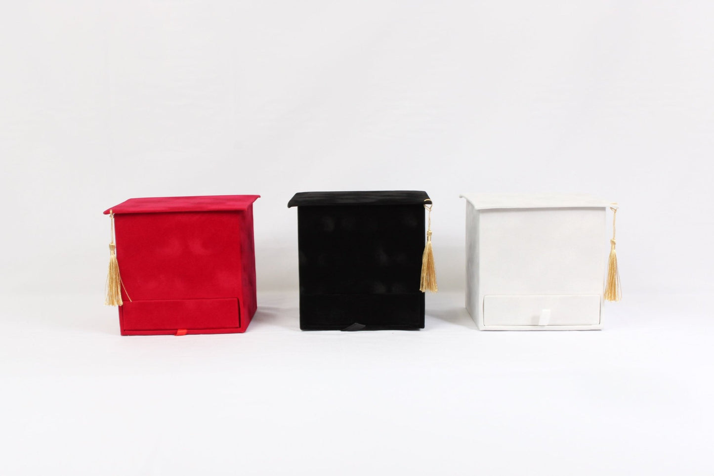 Velvet Square Graduation Flower Gift Box with Drawer - Elegant Supply