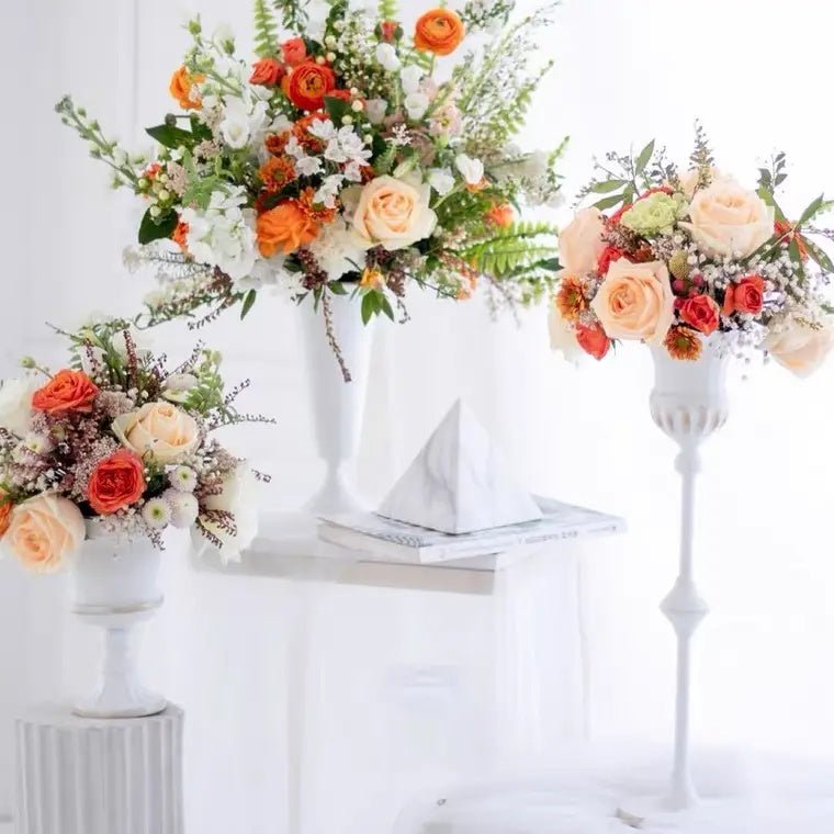 Vintage Iron Flower Vase Wedding Centerpieces - Elegant Supply