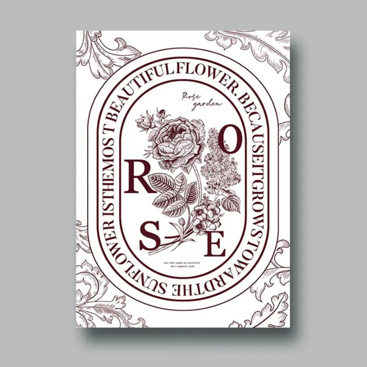 Vintage Style Flower Wrapping Paper (10 sheets/bag) - Elegant Supply