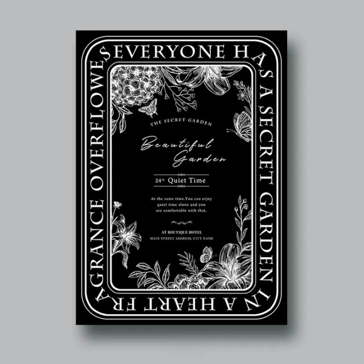 Vintage Style Flower Wrapping Paper (10 sheets/bag) - Elegant Supply