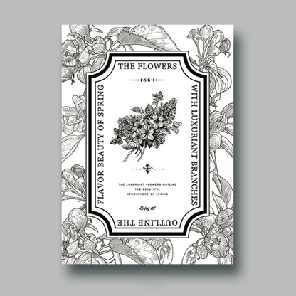 Vintage Style Flower Wrapping Paper (10 sheets/bag) - Elegant Supply