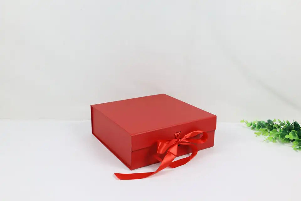 Folding Square Gift Box | Gift Box With Ribbon | Elegant Supply