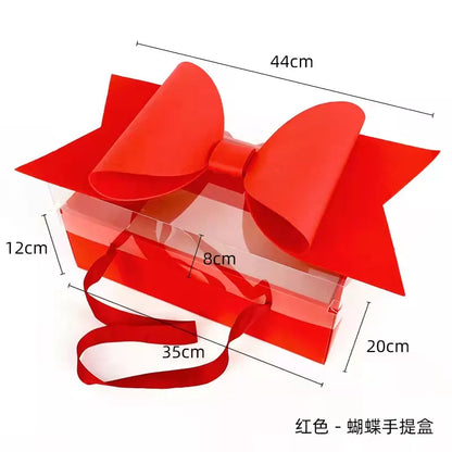 Red Big Bow Rectangle Flower Box