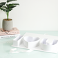 White "I Love You" heart box for flower arrangements, chocolate strawberries, or candy. 